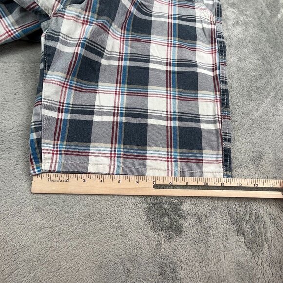 Ocean Pacific Chino Short Men 36 Navy Tartan Pocket Skate Surf Y2K OM32Y0013D - Picture 6 of 11